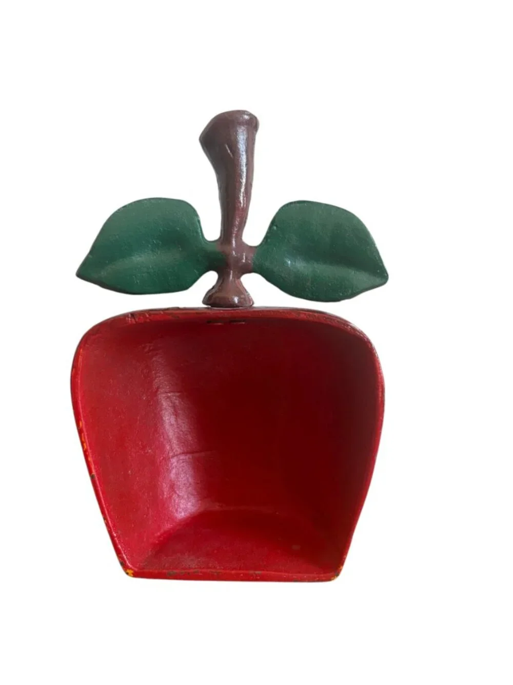 Vintage Cast Iron Red Apple‎ Doorstop Figurine Rustic Farmhouse Kitchen Decor